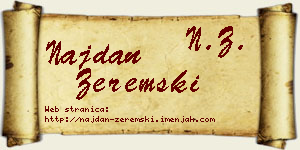 Najdan Zeremski vizit kartica